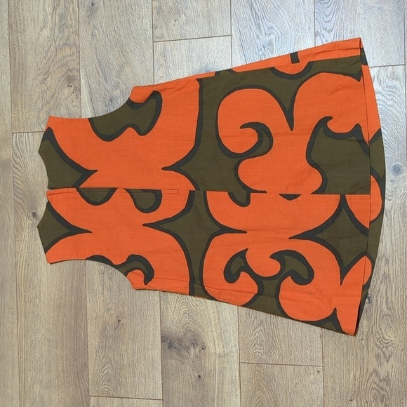 A Tribute to MARIMEKKO H&M Babydoll Retro Print Top sz 4 - Picture 2 of 7